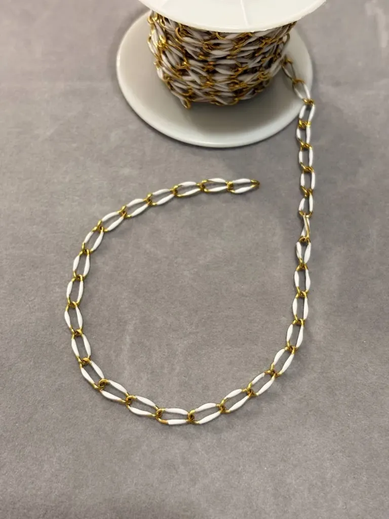 White stainless steel chain (40cm necklace)