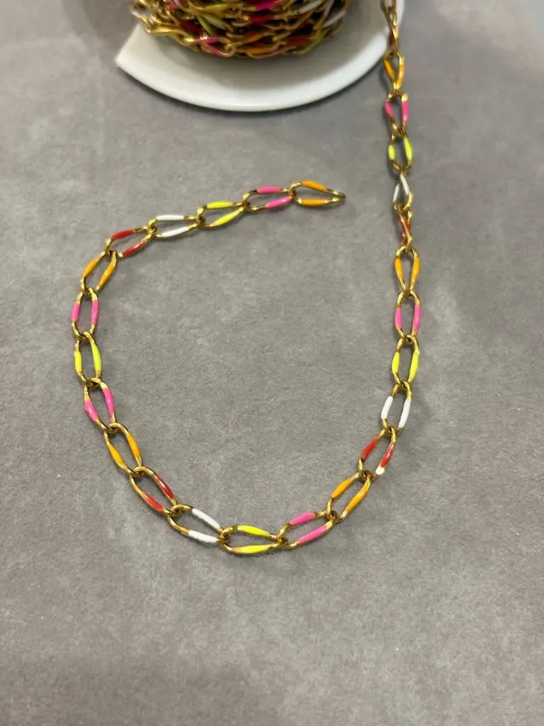 Summery stainless steel chain (40cm necklace)