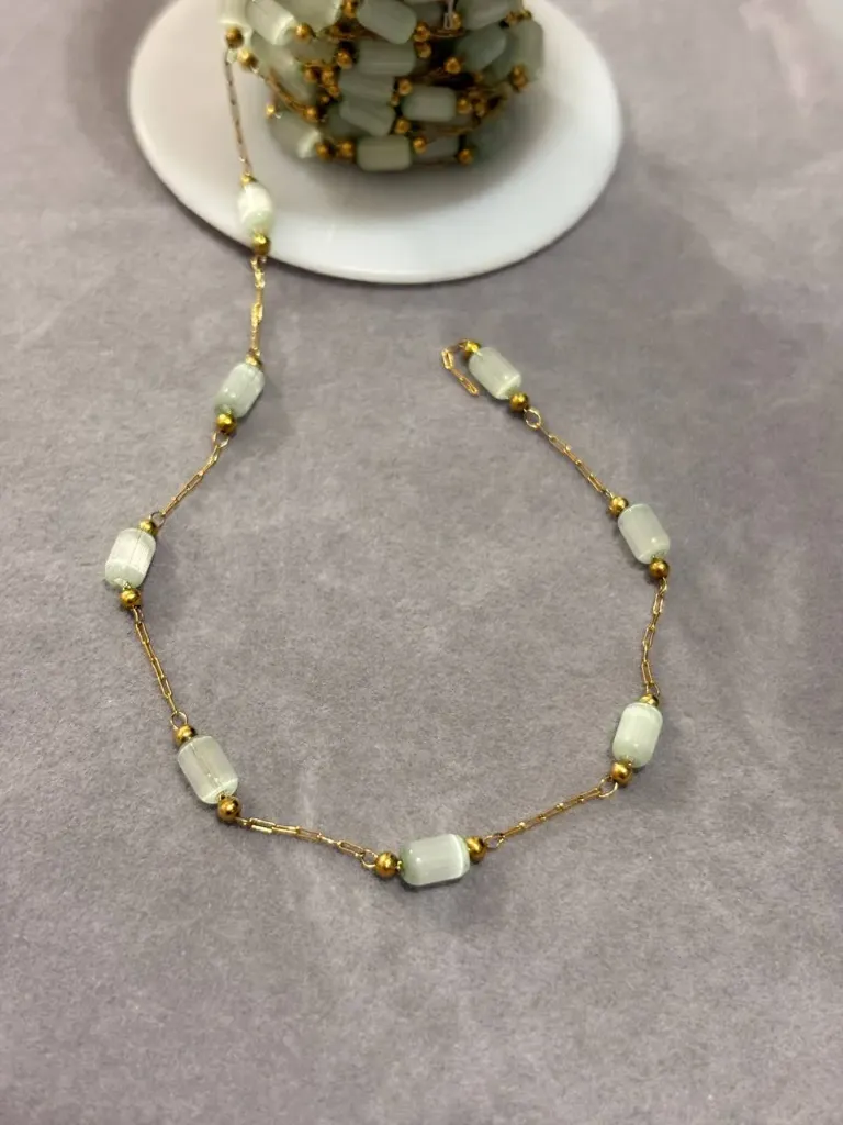 Mint beaded chain-Stainless steel
