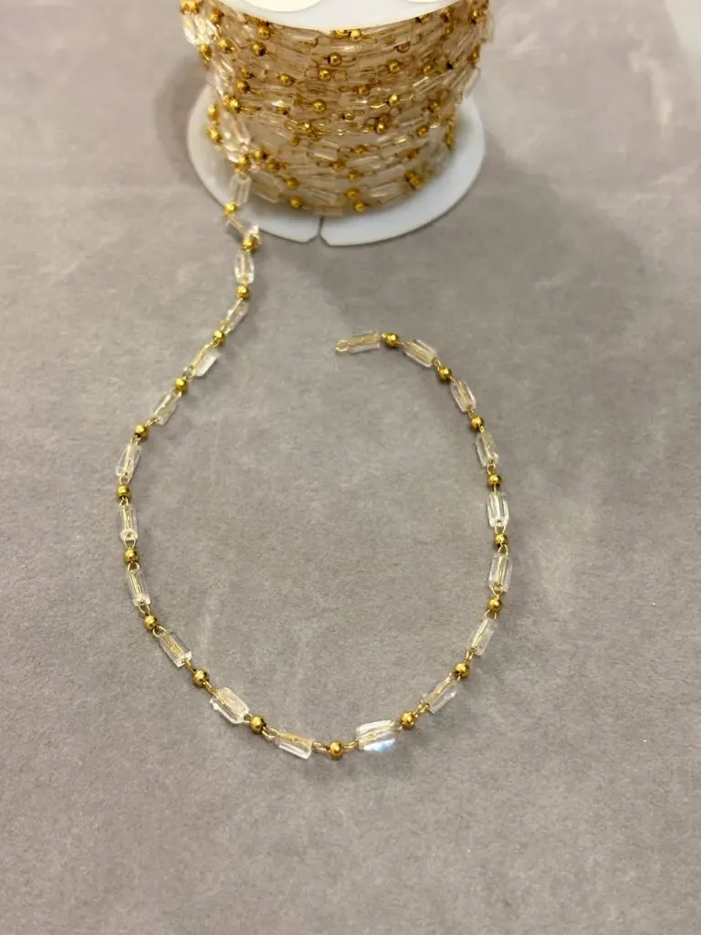 Crystal chain-Stainless steel (40cm necklace)