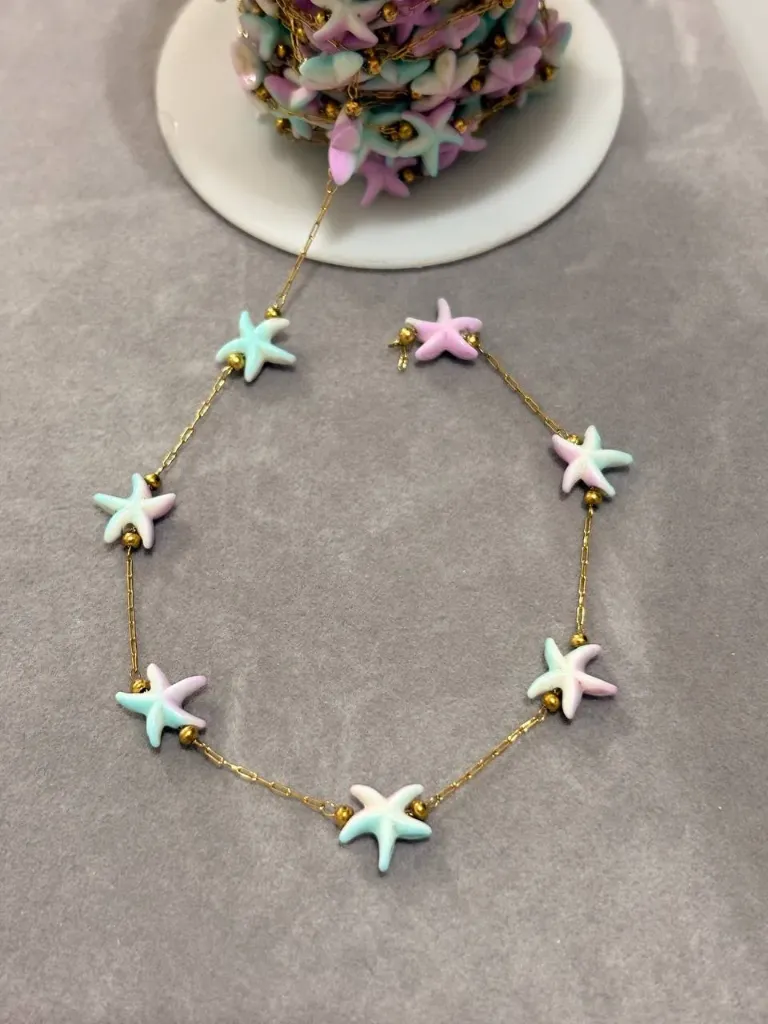 Star fish-Stainless steel (40cm necklace)