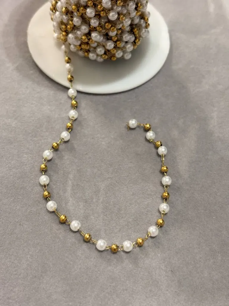 Gold beads chain-Stainless steel (bracelet)