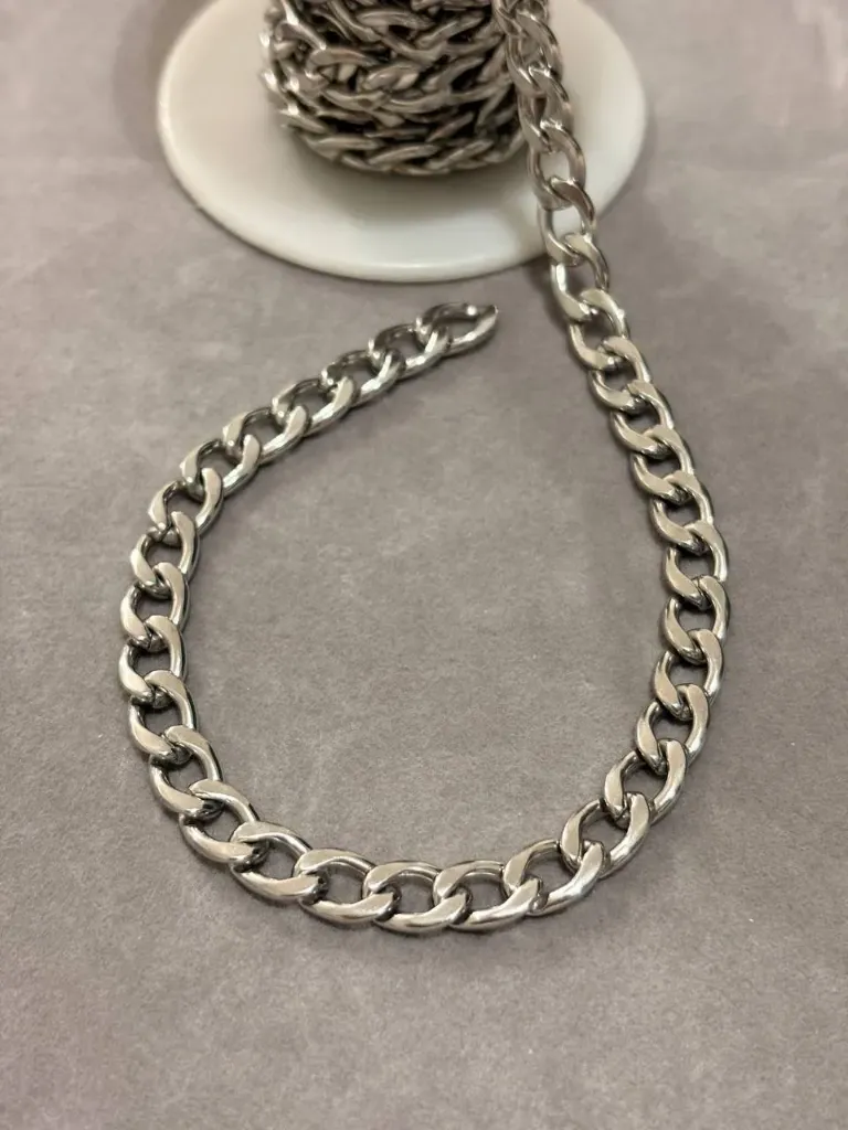 Silver chain-Stainless steel (bracelet)