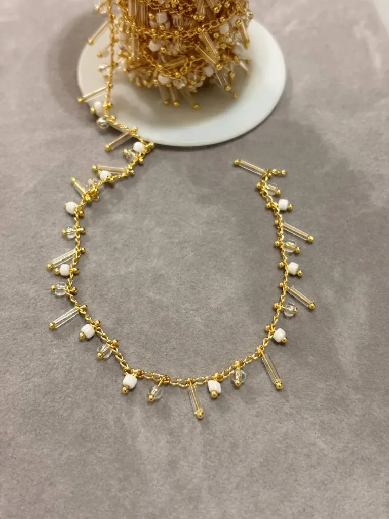 Shiny gold plated chain (40cm necklace)
