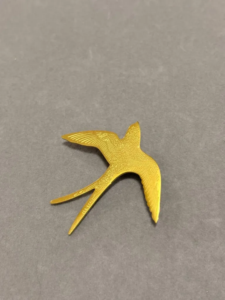 Gold bird Brooch-Stainless steel