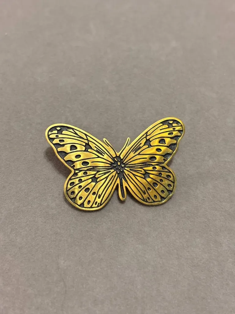 Stainless steel butterfly Brooch