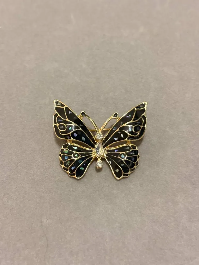 Black butterfly Brooch