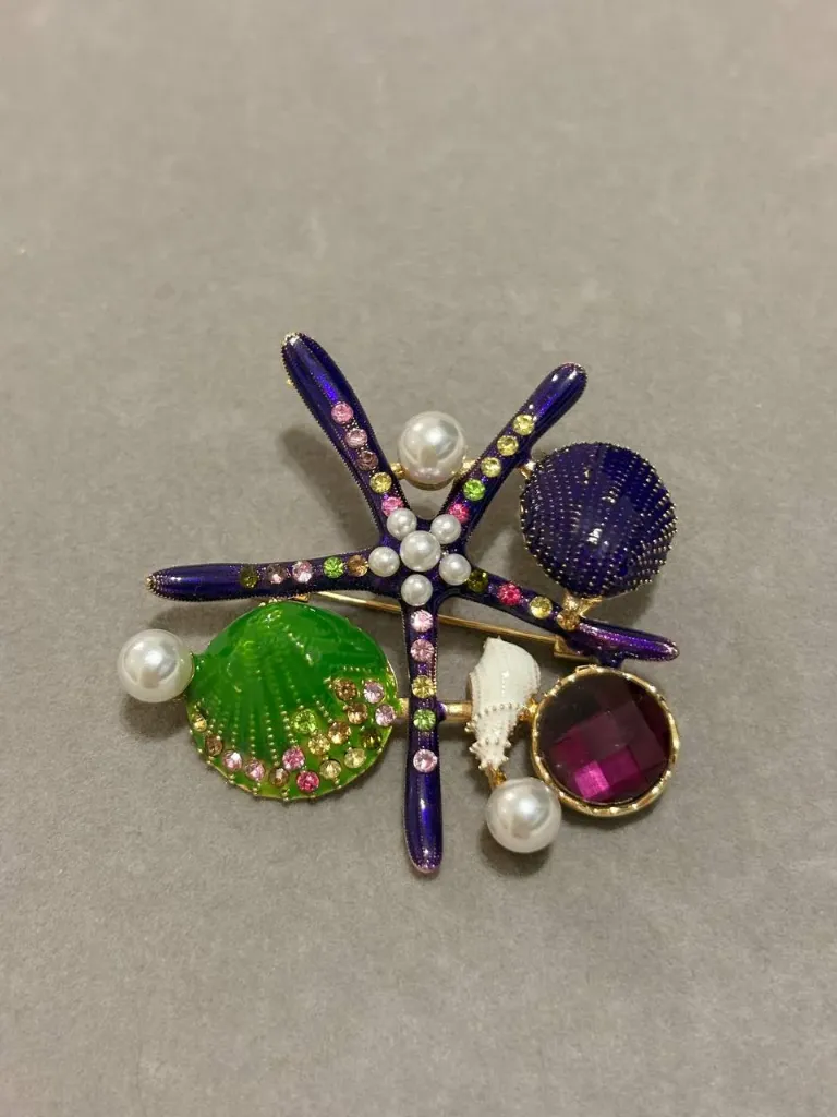 Purple summery Brooch