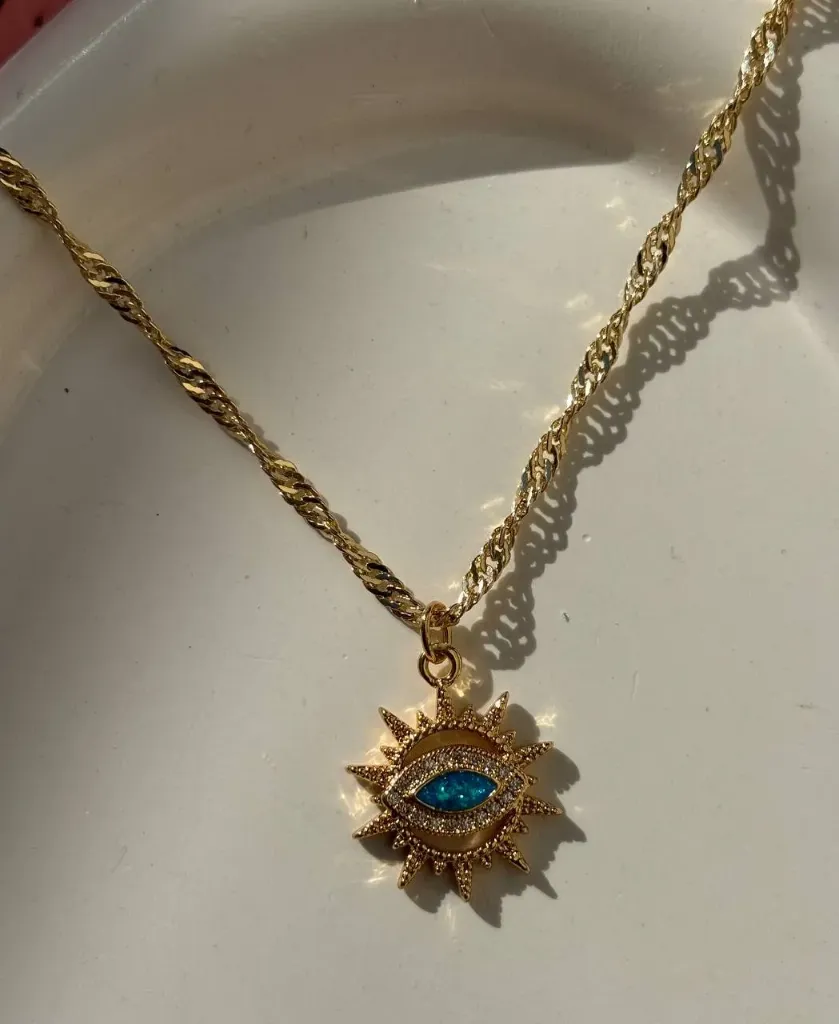 Devil eye Necklace- Gold plated