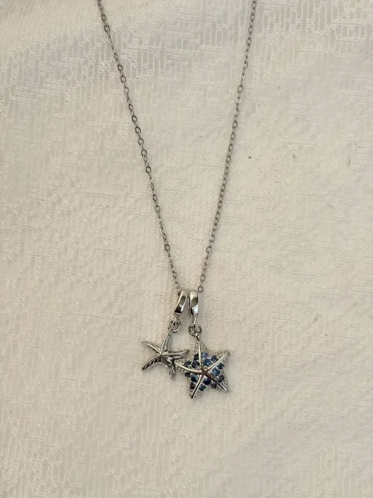 Starfish silver necklace