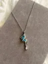 Blue butterfly necklase
