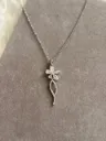 Flower silver necklace