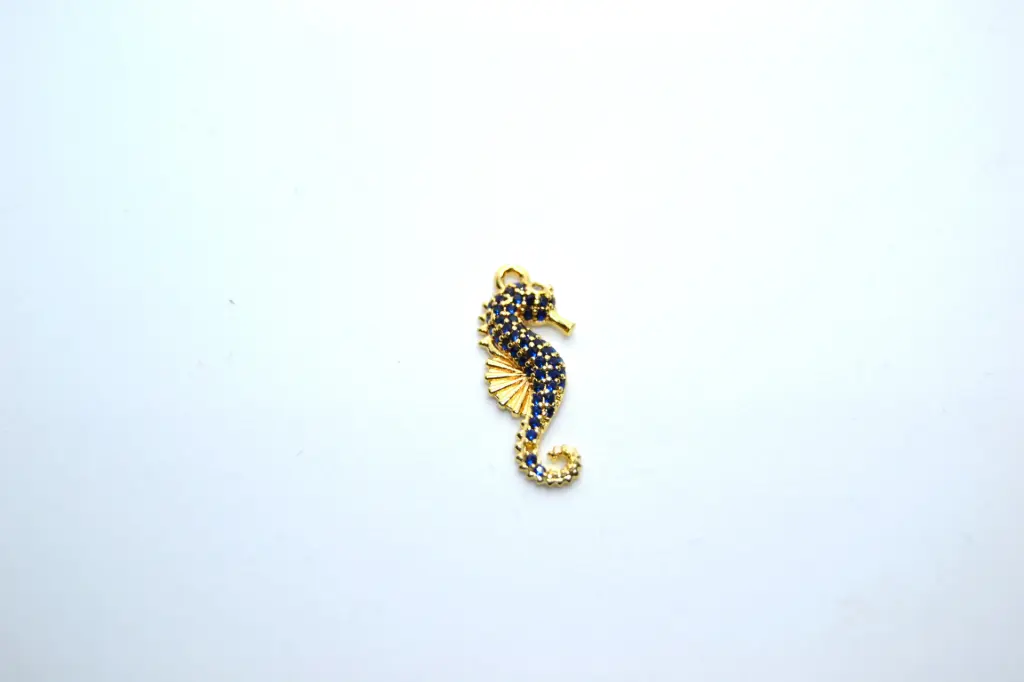 Small colourful seahorses-Gold plated