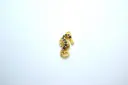 Big colourful seahorses-Gold plated