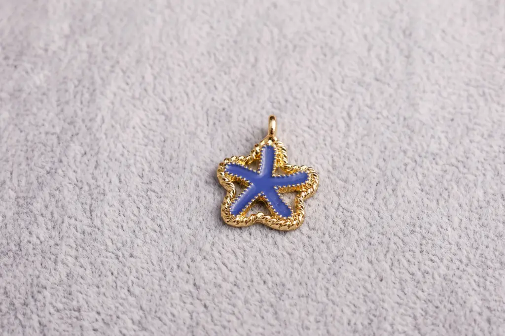 Coloured starfish -Gold plated
