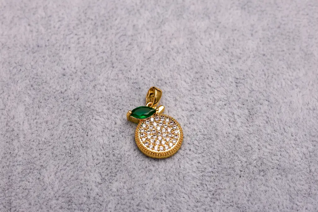 Small orange charm-Gold plated
