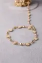 Apple chain off white and coloured -gold plated