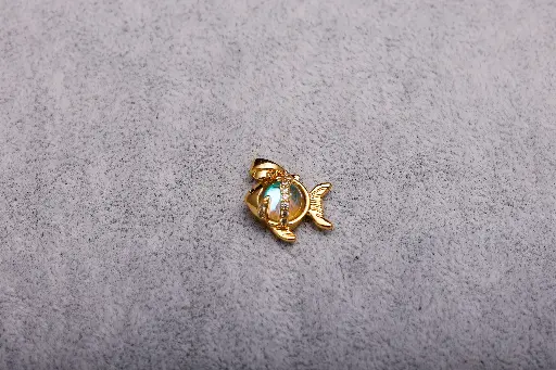 fish charm-Gold plated