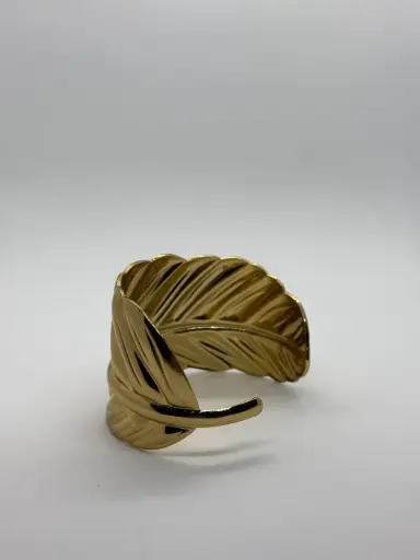 Handcuff Leaf Bangle