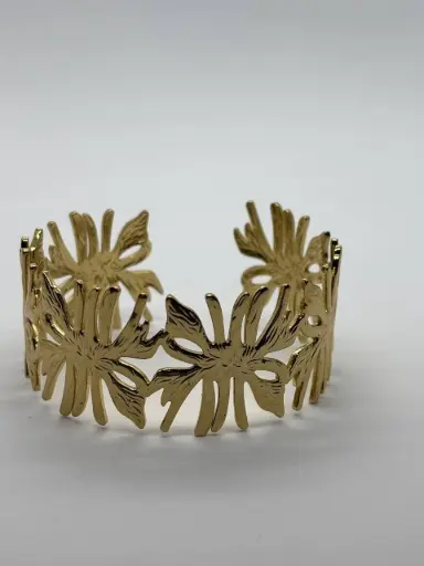 Handcuff Flower Bangle