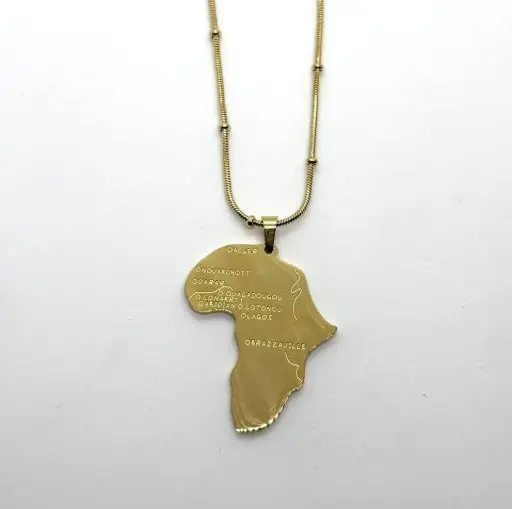 Africa map-Stainless steel