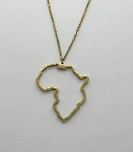 Empty Africa map -Stainless steel