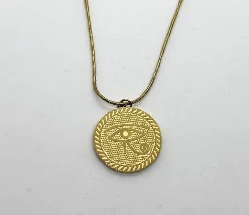 Circle with eye of horus -Stainless steel