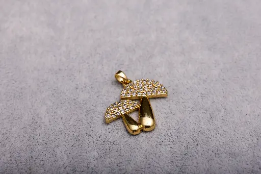 Mushroom charm-Gold plated