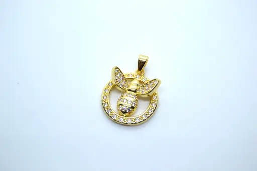 Queen Bee charm -Gold plated
