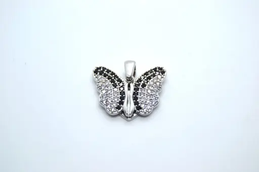 Heart inside butterfly-Gold plated