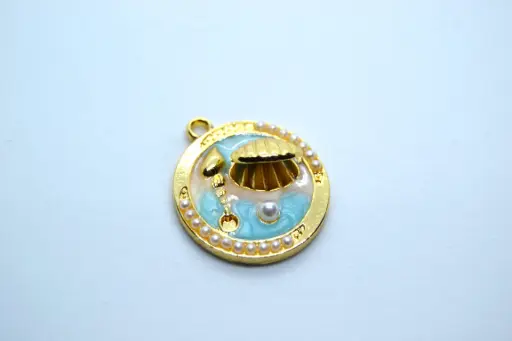 Blue sea charms-Gold plated