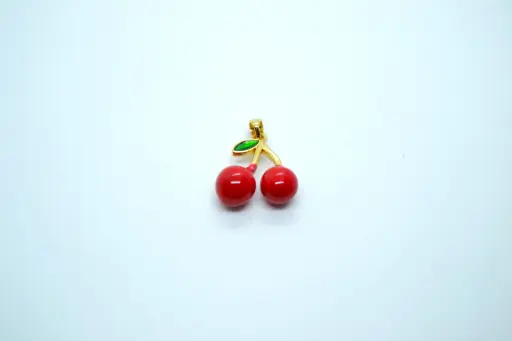cherry charm-Gold plated