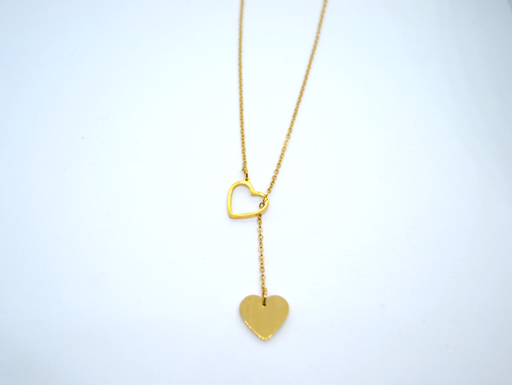Heart in Heart necklace -stainless steel 