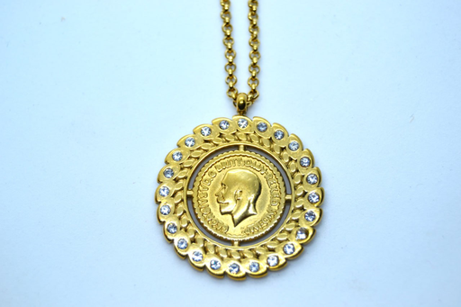 Egyptian pound necklace -stainless steel 