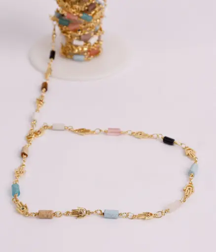 Coloured chain-Gold plated