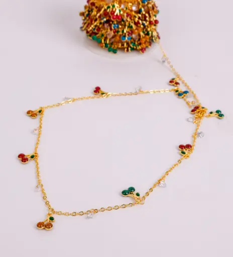 Cherry chain-Gold plated
