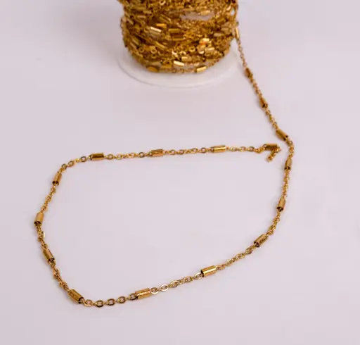 Link gold chain-Stainless steel