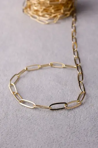 Paper clip chain -Gold plated
