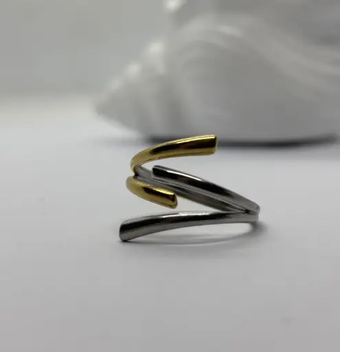 Gold-Silver stainless steel ring