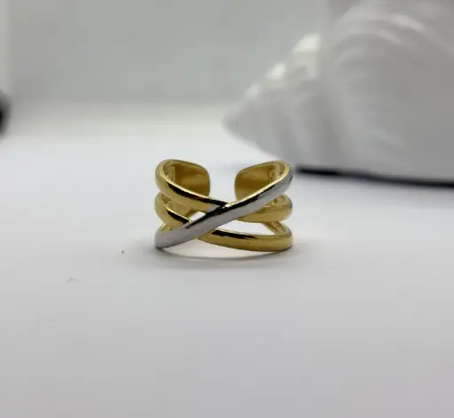 Gold-Silver stainless steel ring