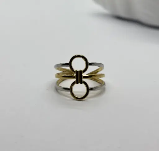 Gold-Silver stainless steel ring