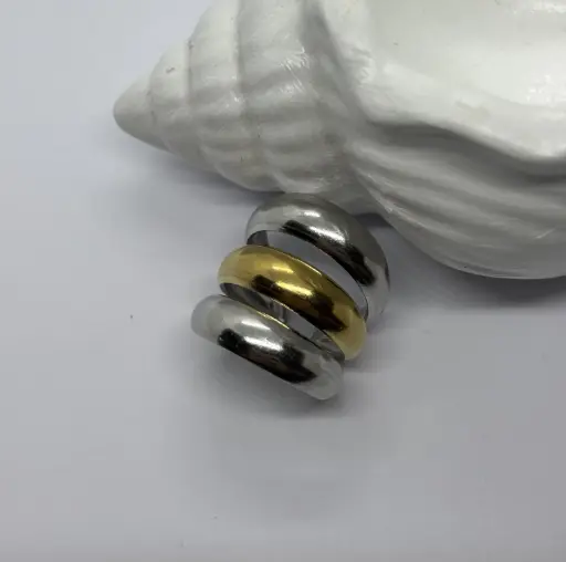 Gold-Silver stainless steel ring