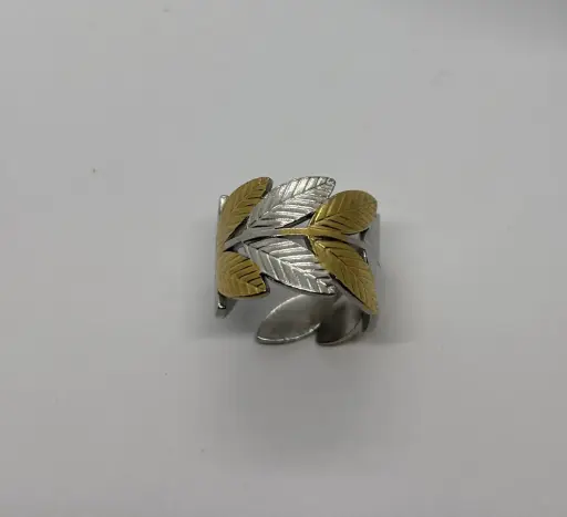 Gold-Silver stainless steel ring