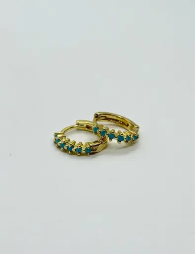 Baby blue earring -Gold plated