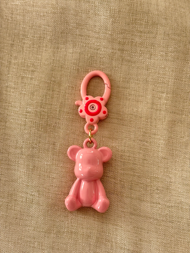 Small rose teddy charm