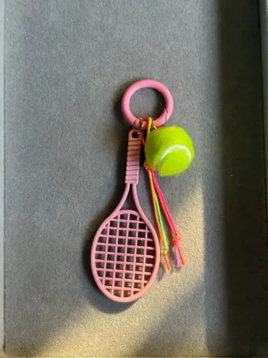Pink tennis charm