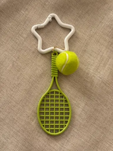 Green tennis charm