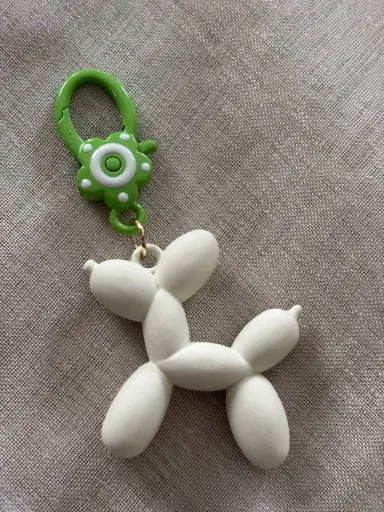 Velvet white bubble dog