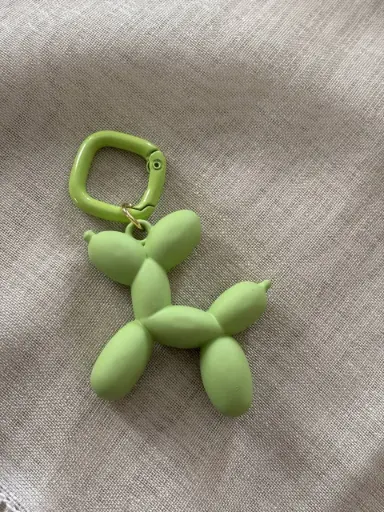 Velvet green bubble dog charm