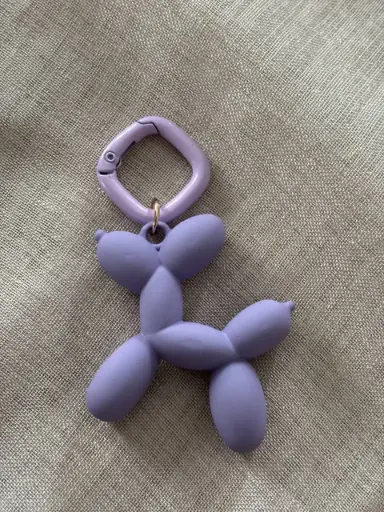 Velvet purple bubble dog charm